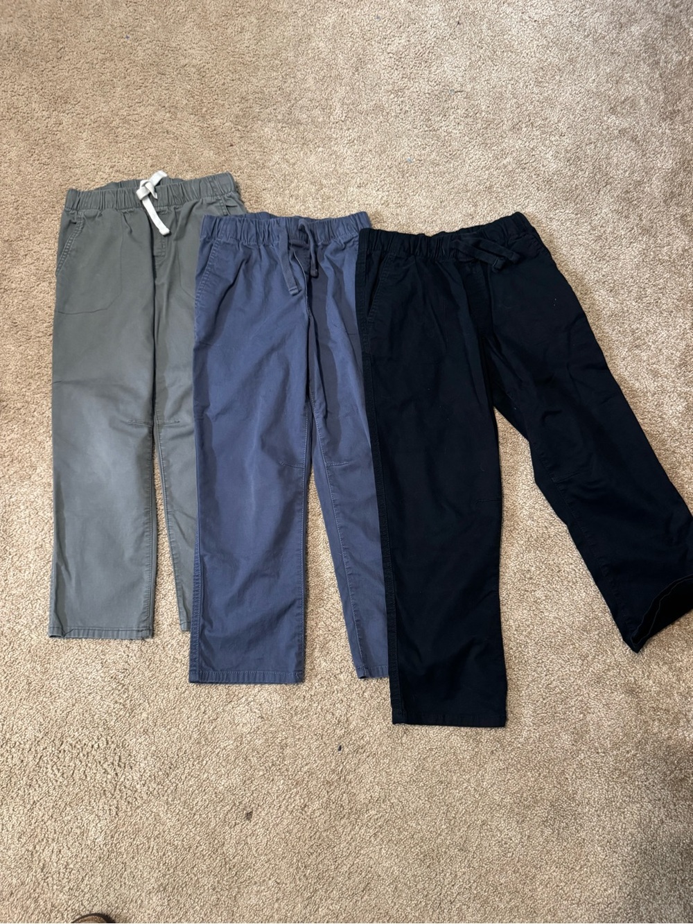Cat & Jack Boys Pull-On Pants - Set - Black, Blue, Gray